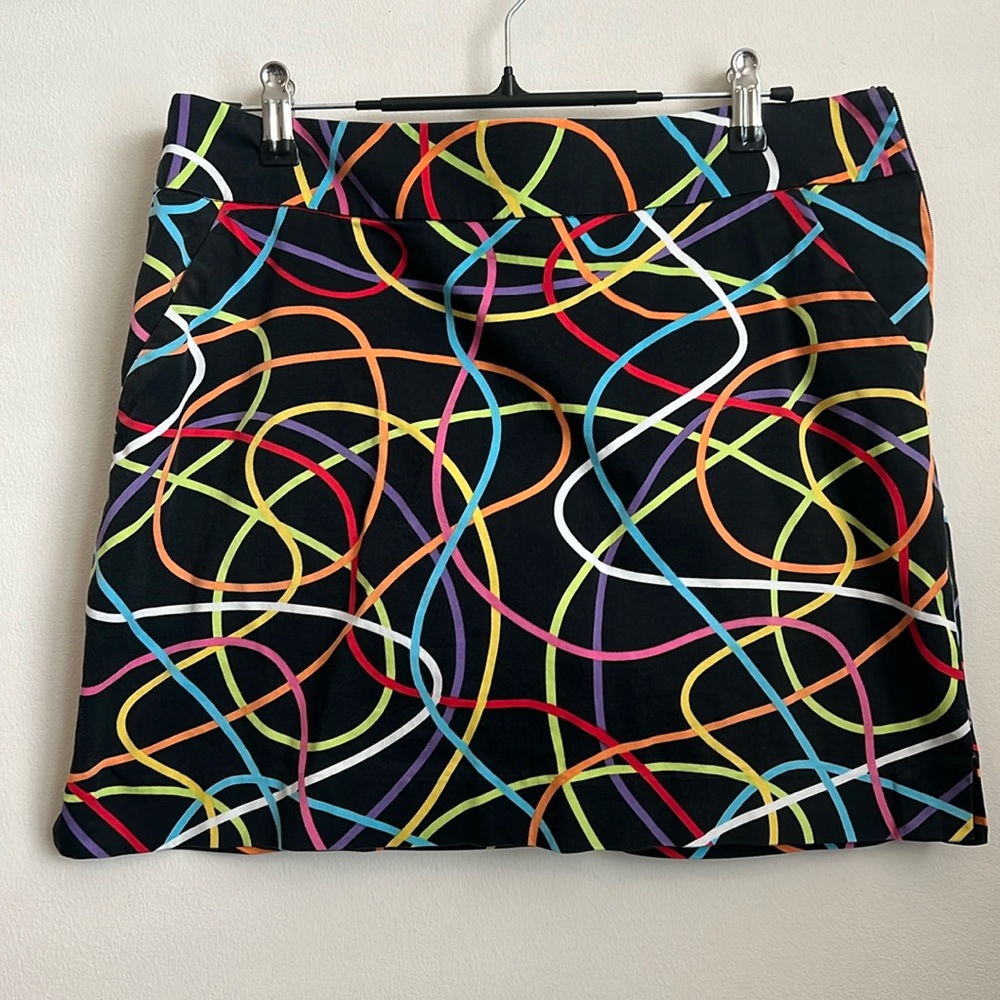 Loudmouth Bright Scribble Print Golf Skort 8
